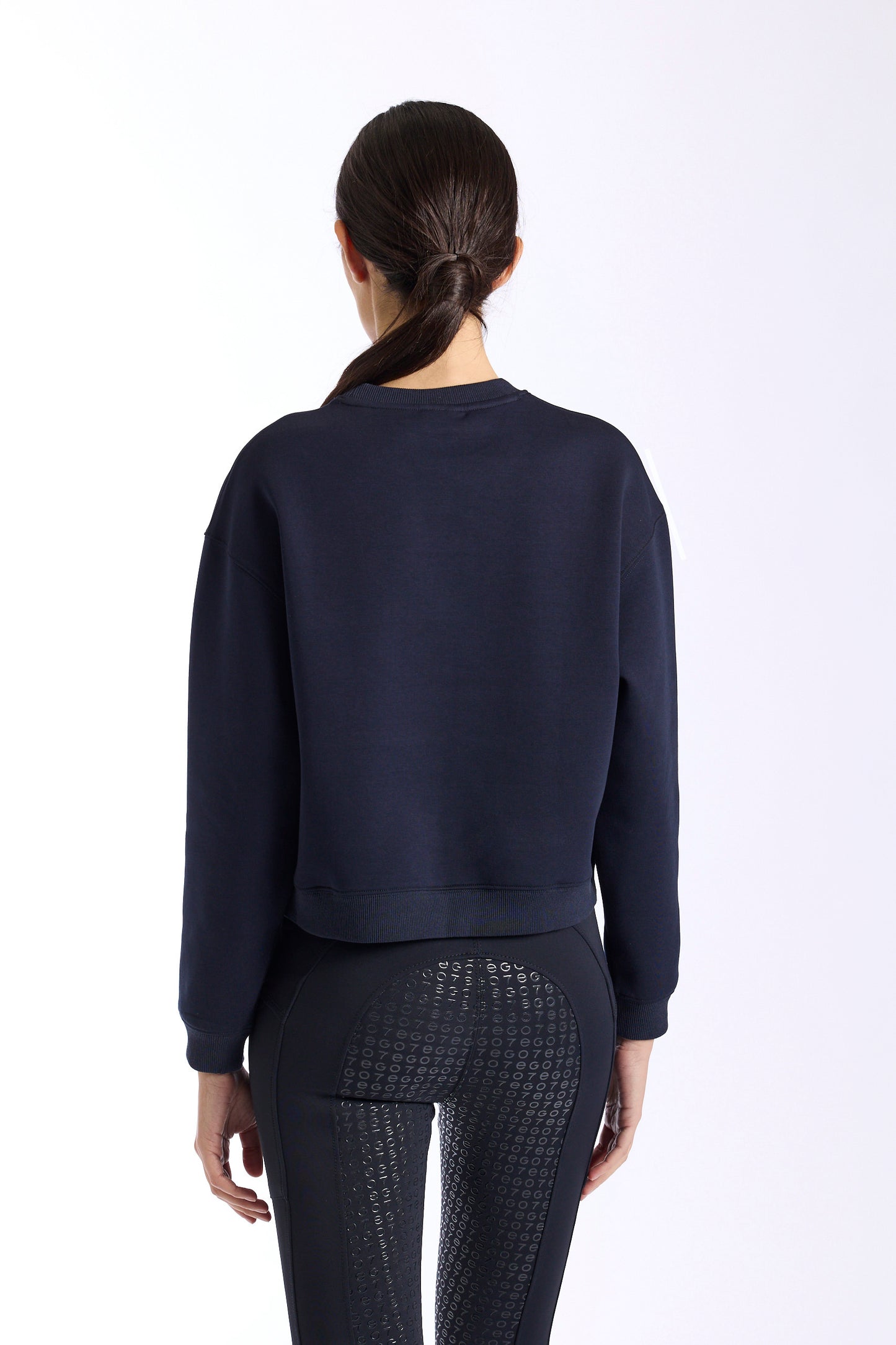 Crop Sweatshirt Navy Blue