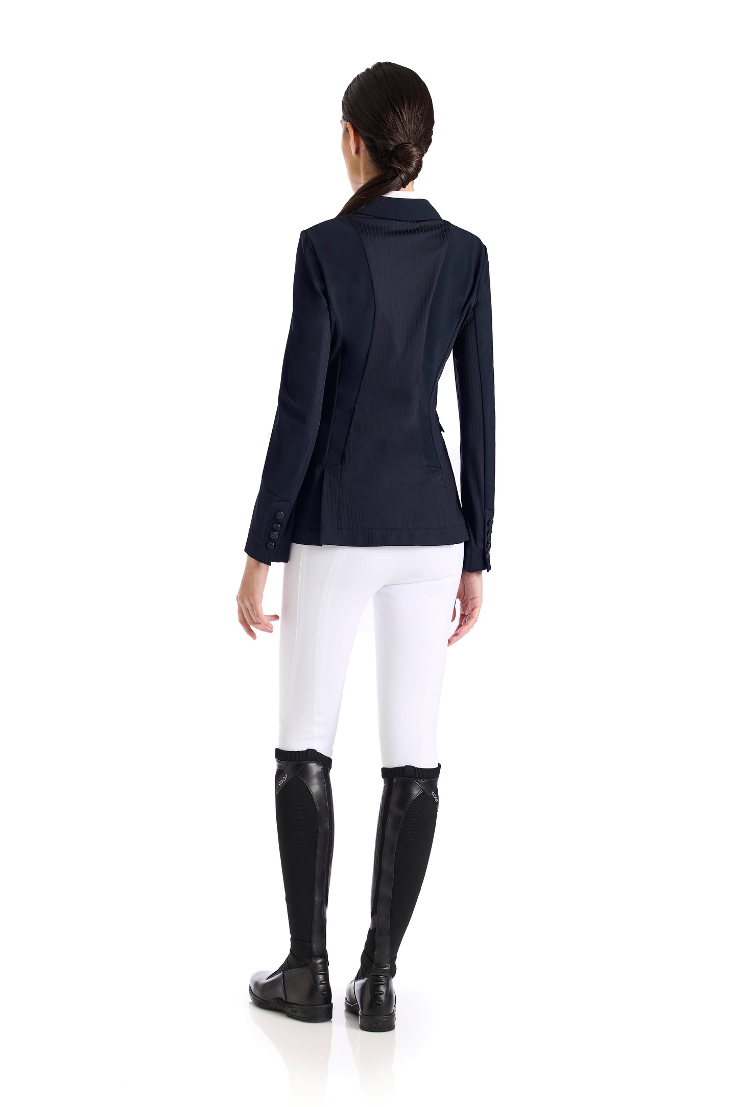 Ribbed Show Jacket - Navy Blue