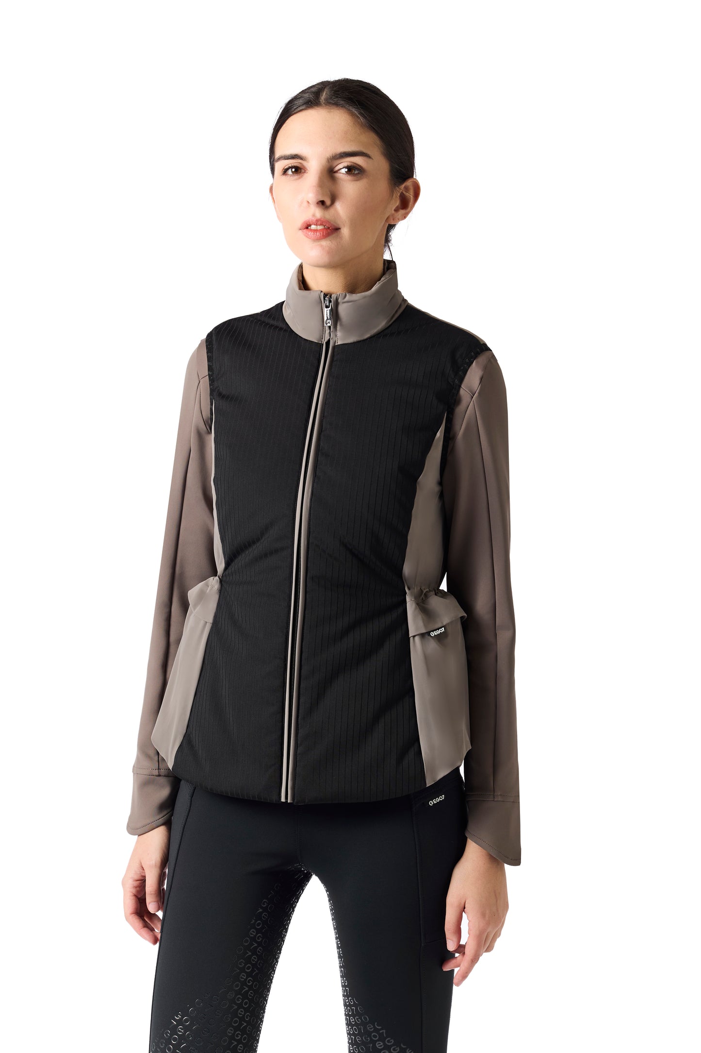 Padded Ribbed Vest - Turtledove