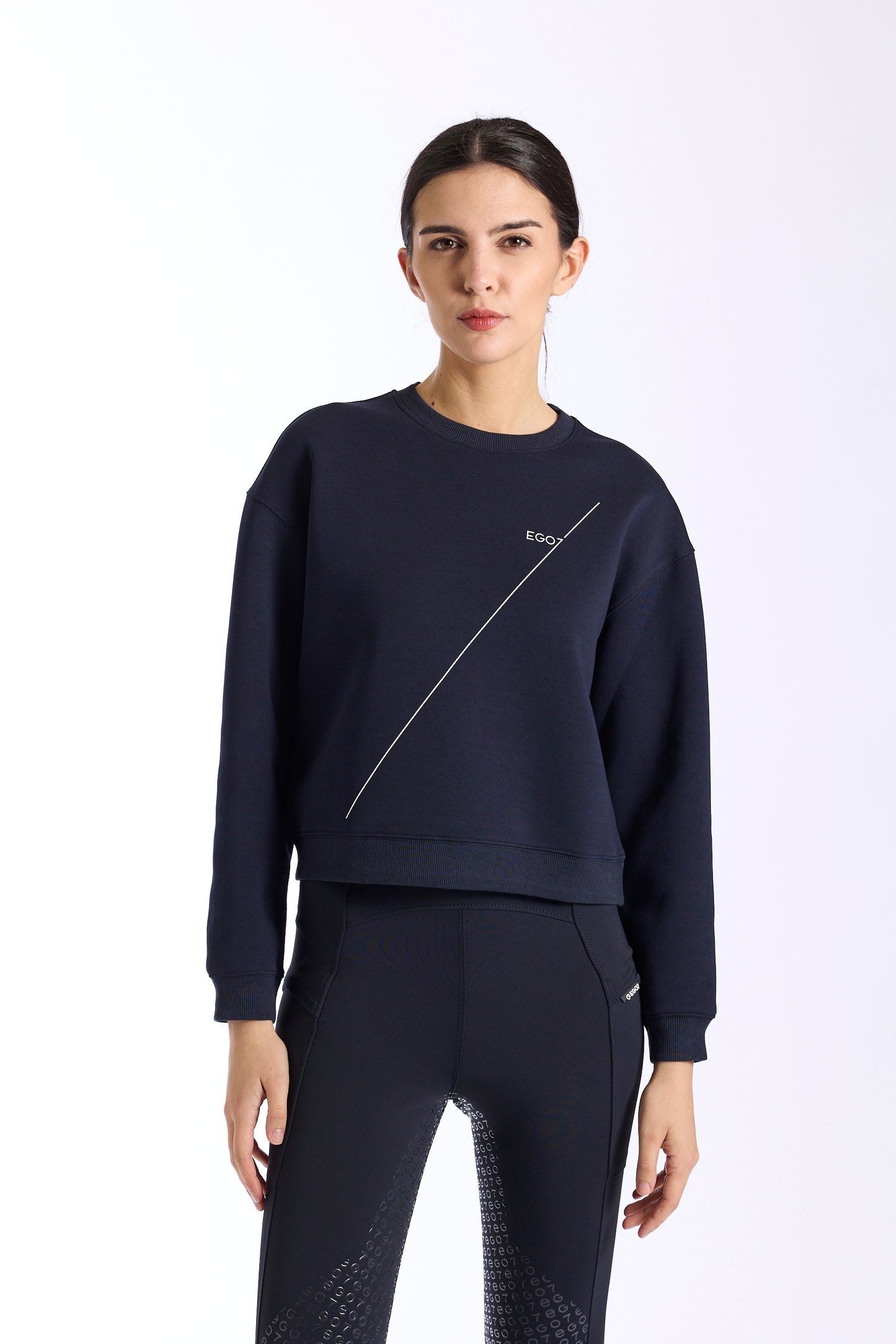 Crop Sweatshirt Navy Blue